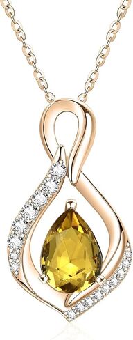 Infinity Necklaces for Women, White Gold/14K Gold/Rose Gold Forever Love Jewelry Gift with Birthstone Pendant for Wife Her Mom in Saudi Arabia