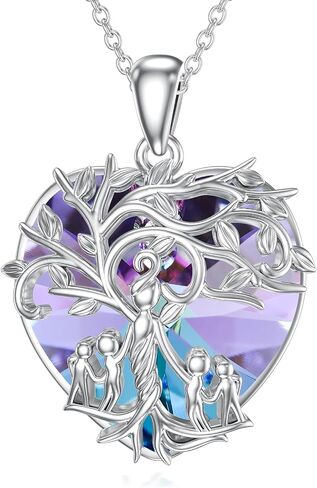 Mom Nana Grandma Necklace Mothers Day Gifts for Women Opal/Crystal Necklace Pendant Birthday Jewelry Gifts for Lover in Saudi Arabia