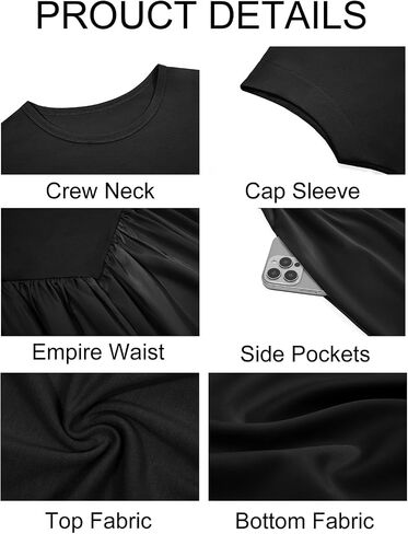 Imily Bela المرأة عادية كم كاب ميدي فستان Crewneck سوينغ فلوي الإمبراطورية الخصر فستان طويل 2025 ملابس الصيف العصرية in Kuwait