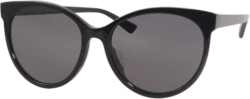 Bottega Veneta Oval Sunglasses BV1022SK 001 Black 55mm 1022 in Saudi Arabia