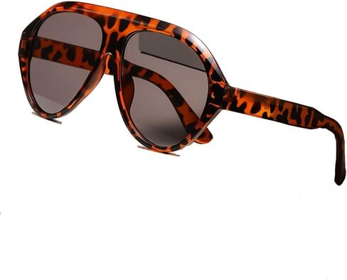 Retro Oversized Aviator Sunglasses For Women Stylish 70s Vintage Shades Sunglasses Trendy Plastic Frame No Tangle in Saudi Arabia