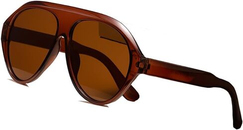 Retro Oversized Aviator Sunglasses For Women Stylish 70s Vintage Shades Sunglasses Trendy Plastic Frame No Tangle in Saudi Arabia