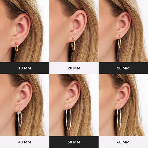 JTV 18k Yellow Gold Over Sterling Silver Diamond-Cut Hoop Earrings Set of 2 - Classic Gold & Silver Hoops for Women, Saddleback Backs - 1 3/16" in Saudi Arabia