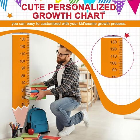 مخطط نمو ديكور الحائط من Geelin Back to School للفصل الدراسي 77 بوصة × 13.8 بوصة على شكل قلم رصاص لقياس الارتفاع ملصق مسطرة PVC للفصول الدراسية وغرفة اللعب والحضانة ورياض الأطفال والمدرسة الابتدائية in Kuwait