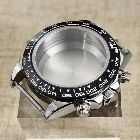 39MM Steel Ceramic Bezel Watch Case Sapphire Crystal Glass Automatic Watch Assembly Kit for VK63 Movement in Saudi Arabia