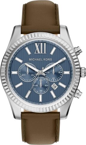 Michael Kors Men's Lexington Chronograph Brown Leather Watch (Model: MK9258) in Saudi Arabia