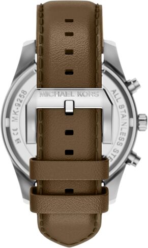 Michael Kors Men's Lexington Chronograph Brown Leather Watch (Model: MK9258) in Saudi Arabia