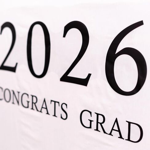 ملصق حائط 2026 Congrats Grad - ملصق مخطط حفلات Congrats Grad لعام 2026، ديكور حائط لحفلات التخرج (Congrats 2026) in Kuwait