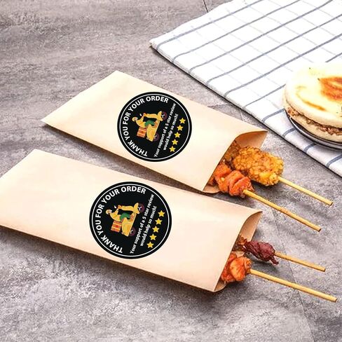 Star Review Delivery Labels Freshness Label Thank You for Your Order Stickers 500 Pcs Food Delivery Stickers Tamper Evident Food Package Stickers for Bags Grocery Shopper Accessories Tips in Kuwait