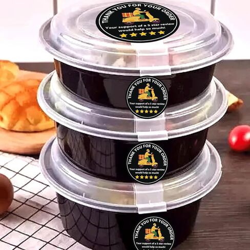 Star Review Delivery Labels Freshness Label Thank You for Your Order Stickers 500 Pcs Food Delivery Stickers Tamper Evident Food Package Stickers for Bags Grocery Shopper Accessories Tips in Kuwait