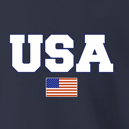 سترة Wild Bobby Vintage Varsity Letters USA Flag Americana/American Pride للجنسين بياقة دائرية in Kuwait