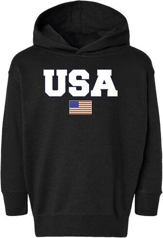 سترة Wild Bobby Vintage Varsity Letters USA Flag Americana/American Pride للجنسين بياقة دائرية in Kuwait