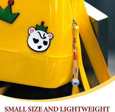 6Pcs Lucky Cat Keychain：Charms Maneki Neko Pendant Japanese Keychain Gifts Good Luck Charms Strap Fengshui Fortune Beckoning Cat Good Health Mascot Avoid Evil Pendants in Saudi Arabia