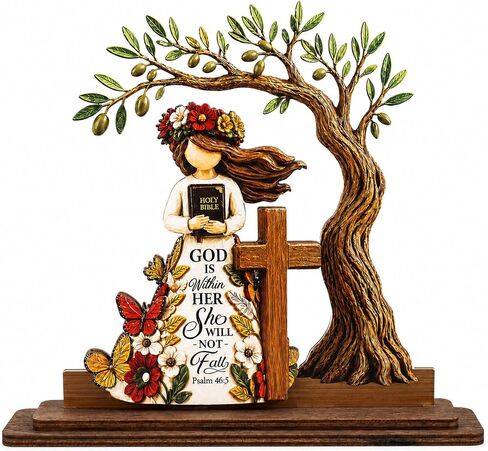 Christian Gifts for Women, Bible Verse Desk Decor, God Says I Am Decorative Sign, Inspirational Religious Tabletop Plaque for Office Desk, Home, Prayer Room, Christian Gift for Mom Daughter Teen Girls in Saudi Arabia