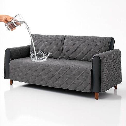 SURES Waterproof Sofa Chair Covers - Lazy Boy Armchair Slipcover, Stay in Place for Pets - Seat Covering for Electric Reclining Couch with Arms - Protector for Leather, Washable - for Incontinence in Saudi Arabia