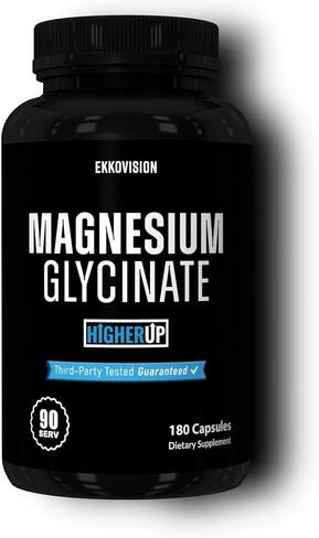 Ekkovision Magnesium Glycinate by Ekko x HigherUp, Highly Bioavailable Magnesium Supplement for Men & Women with Glycine for Relaxation, Sleep and Overall Wellness, Gentle on Stomach, 90 Capsules in Saudi Arabia