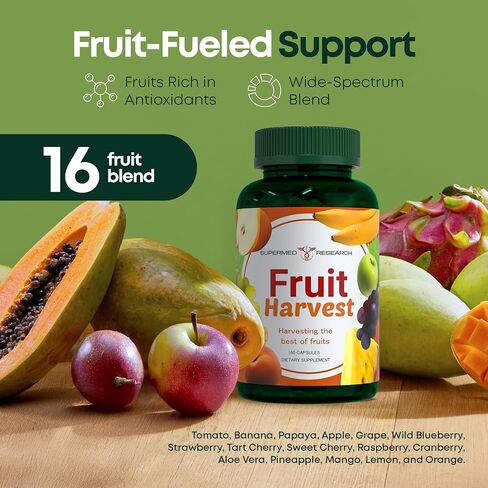 Fruits and Vegetables Supplements – 2 Pack Combination Fruit & Veggies Supplement – Whole Food Vitamins & Minerals for Adults – Superfood Veggie Vitamins for Adults (180 x 2, 360 Ct) in Saudi Arabia