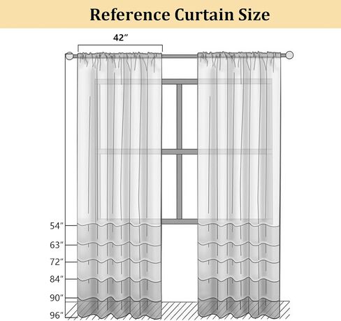 Crushed Floral Sheer Curtains 63 Inch Length - Light Filtering Printed Sheer Flower Patterned Curtains for Bedroom, Spring Romantic Rod Pocket Window Drapes, 2 Panels, 42Wx63L Inches, White in Saudi Arabia