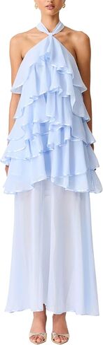 Elliatt Women's Apparel Women's Eliane Halter Neck Maxi Dress in Saudi Arabia