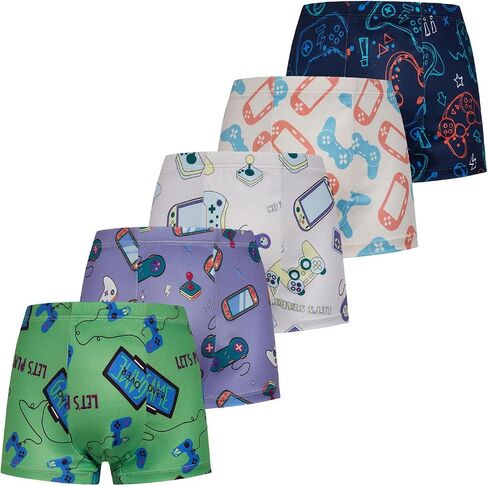 5 Pack Boys Boxer Briefs Elastic Waist Underwear for Boy's No Ride Up Boxer Briefs for Boys in Kuwait