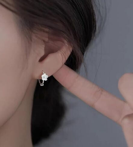 925 Sterling Silver Flower Hoop Earrings for Women Teens Flower Huggie Earrings Summer Hypoallergenic in Saudi Arabia