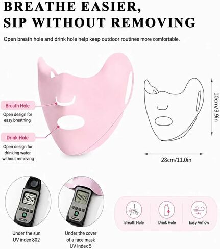 UV Face Mask UPF50+ Sun Protection, Cooling Breathable Face Cover for Women Men, Summer Outdoor Sports Half Mask in Saudi Arabia