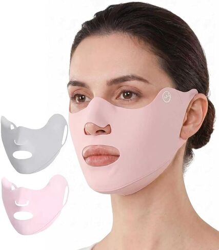 UV Face Mask UPF50+ Sun Protection, Cooling Breathable Face Cover for Women Men, Summer Outdoor Sports Half Mask in Saudi Arabia