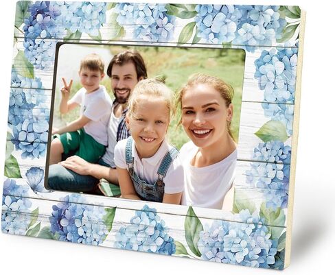 هدايا الكوبية الصيفية، إطار صورة الأزهار 5x7، ديكور غرفة المنزل Cottagecore، إطارات الصور زهرة Chinoiserie لغرفة المنزل غرفة نوم مكتب منضدية الجرف جدار عرض الديكور in Kuwait