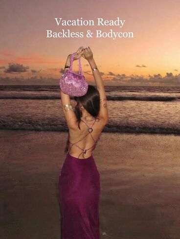 Coquette Floral Backless Maxi Dress, Sexy Deep V Neck Bodycon Long Slip Dress, Criss Cross Strappy Boho Vacation Party in Saudi Arabia
