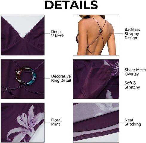 Coquette Floral Backless Maxi Dress, Sexy Deep V Neck Bodycon Long Slip Dress, Criss Cross Strappy Boho Vacation Party in Saudi Arabia