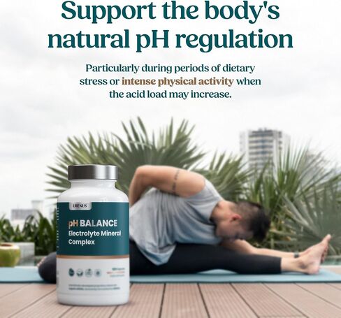 Urenus pH Balance Electrolyte Mineral Complex with Organic Alfalfa – Magnesium, Potassium, Calcium, Zinc, Vitamin C & Vitamin D3 – Electrolyte & Mineral Supplement – 120 Capsules in Saudi Arabia