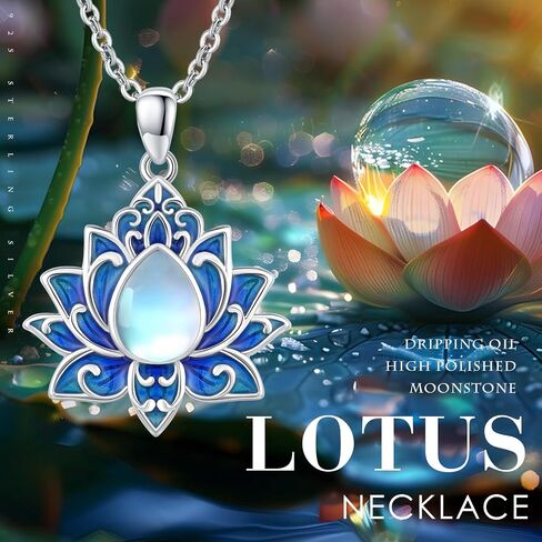 Lotus Neckalce/Evil Eye Necklace 925 Sterling Silver Flower Yoga Necklace Protection Amulet Spiritual Jewelry for Women in Saudi Arabia