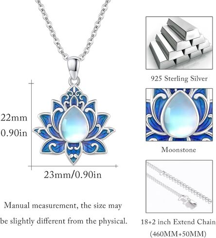 Lotus Neckalce/Evil Eye Necklace 925 Sterling Silver Flower Yoga Necklace Protection Amulet Spiritual Jewelry for Women in Saudi Arabia