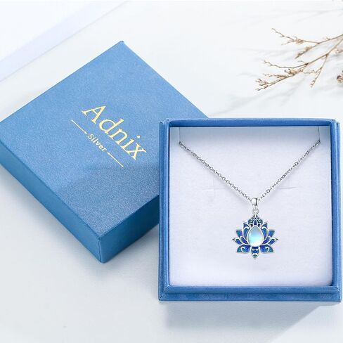 Lotus Neckalce/Evil Eye Necklace 925 Sterling Silver Flower Yoga Necklace Protection Amulet Spiritual Jewelry for Women in Saudi Arabia
