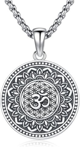 Lotus Neckalce/Evil Eye Necklace 925 Sterling Silver Flower Yoga Necklace Protection Amulet Spiritual Jewelry for Women in Saudi Arabia