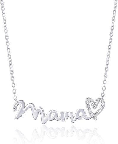 Louney Mama Necklace for Women,Dainty Trendy Mom Pendant Necklace Jewelry Gifts for New Mama, Expecting Mom, First Mother's Day in Saudi Arabia