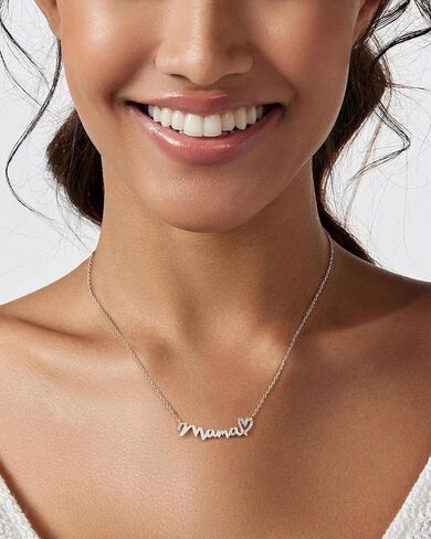 Louney Mama Necklace for Women,Dainty Trendy Mom Pendant Necklace Jewelry Gifts for New Mama, Expecting Mom, First Mother's Day in Saudi Arabia