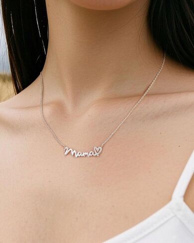 Louney Mama Necklace for Women,Dainty Trendy Mom Pendant Necklace Jewelry Gifts for New Mama, Expecting Mom, First Mother's Day in Saudi Arabia