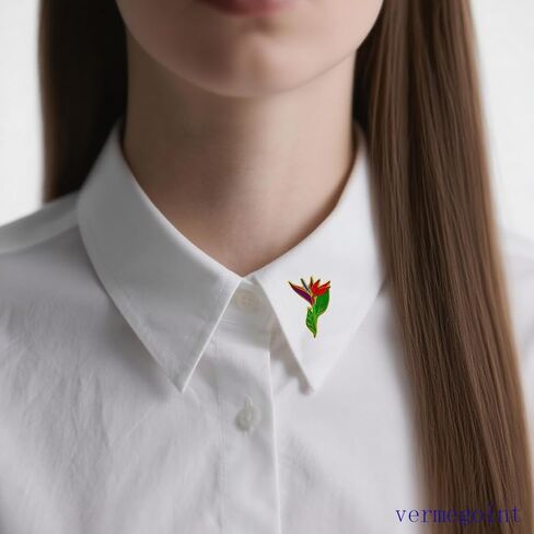 Enamel Pin,Bird of Paradise Lapel Pin,Tropical Style Brooch,DIY Decor Collection,Gift for Flower Lovers,Friends,Teens,Wife,Pin for Wedding,Birthday, Anniversary,Social Charity Party in Saudi Arabia