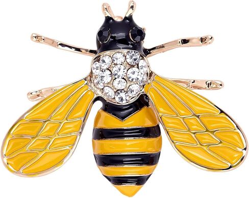Rhinestone Bee Brooch for Women Cute Sparkling Crystal Bee Lapel Pin Party Jewelry for Blouse,Jacket, Scarf, Hat in Saudi Arabia