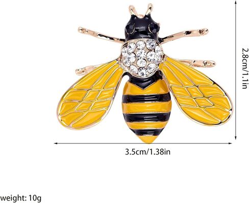 Rhinestone Bee Brooch for Women Cute Sparkling Crystal Bee Lapel Pin Party Jewelry for Blouse,Jacket, Scarf, Hat in Saudi Arabia