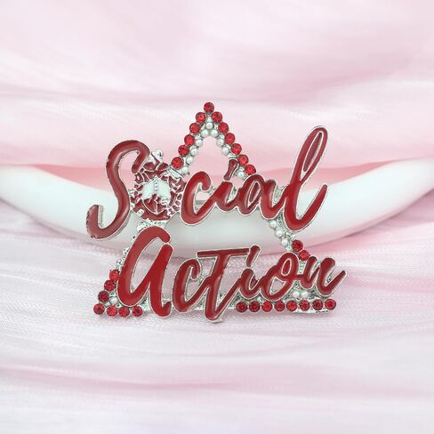 Greek Sorority Brooch Pin for Women Sorority Paraphernalia Gift Rhinestone Pearl Jewelry Sisterhood Gift for Soror in Saudi Arabia