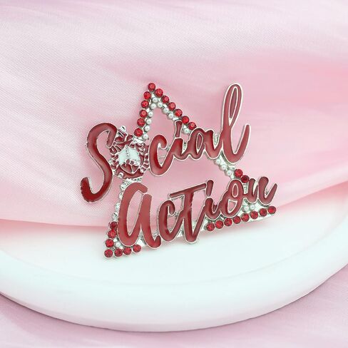 Greek Sorority Brooch Pin for Women Sorority Paraphernalia Gift Rhinestone Pearl Jewelry Sisterhood Gift for Soror in Saudi Arabia