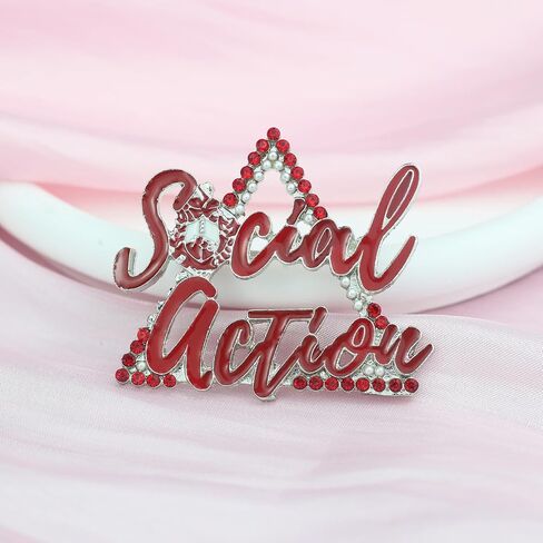 Greek Sorority Brooch Pin for Women Sorority Paraphernalia Gift Rhinestone Pearl Jewelry Sisterhood Gift for Soror in Saudi Arabia