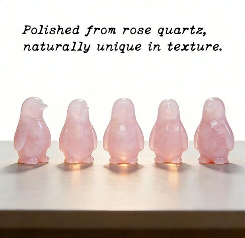 Rose Quartz Penguin Gift for Wife – to My Wife Romantic Crystal Penguin, Symbol of Forever Love & Lifetime Devotion, Anniversary Love Keepsake from Husband, Easter Basket Stuffer (to My Wife) in Saudi Arabia