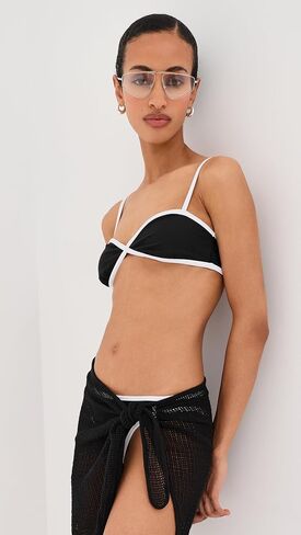 LE BOP Women's Tamera Colorblock Bikini Top in Saudi Arabia