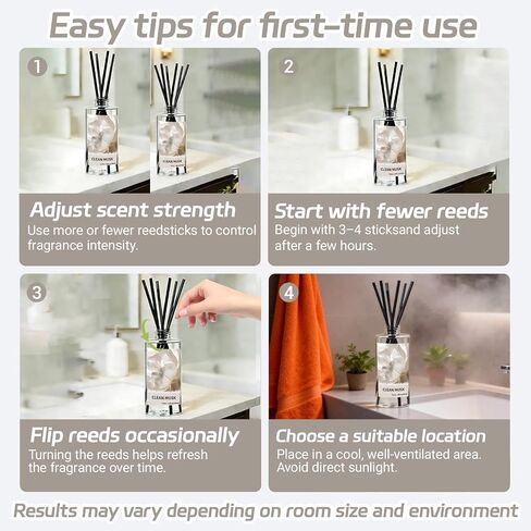 SCENTORINI Reed Diffuser Oil Refill, Clean Musk Diffuser Oil 6.76 Fl Oz, Natural Scented Essential Oil Refill Long Lasting Summer Home Fragrance for Room Spa Aromatherapy Bathroom in Saudi Arabia