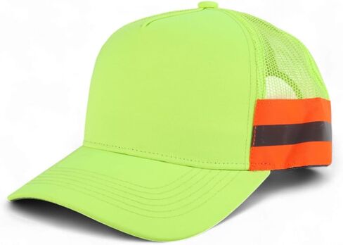 Trendy Apparel Shop XXL Oversized Reflective High Visibility Safety Trucker Cap in Saudi Arabia