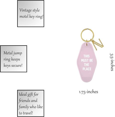 Creative Brands Slant Collections Vintage Style Motel Key Ring, 1.75" x 3.5", This Must Be The Place in Saudi Arabia