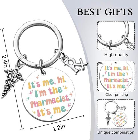 Pharmacist Gifts for Women Pharmacy Technician Gifts Accessories Pharmacist Keychain Thank You Gift for Pharmacy Medical Assistant Friends Birthday Thanksgiving Christmas Gift Pharmacists Keyring in Saudi Arabia